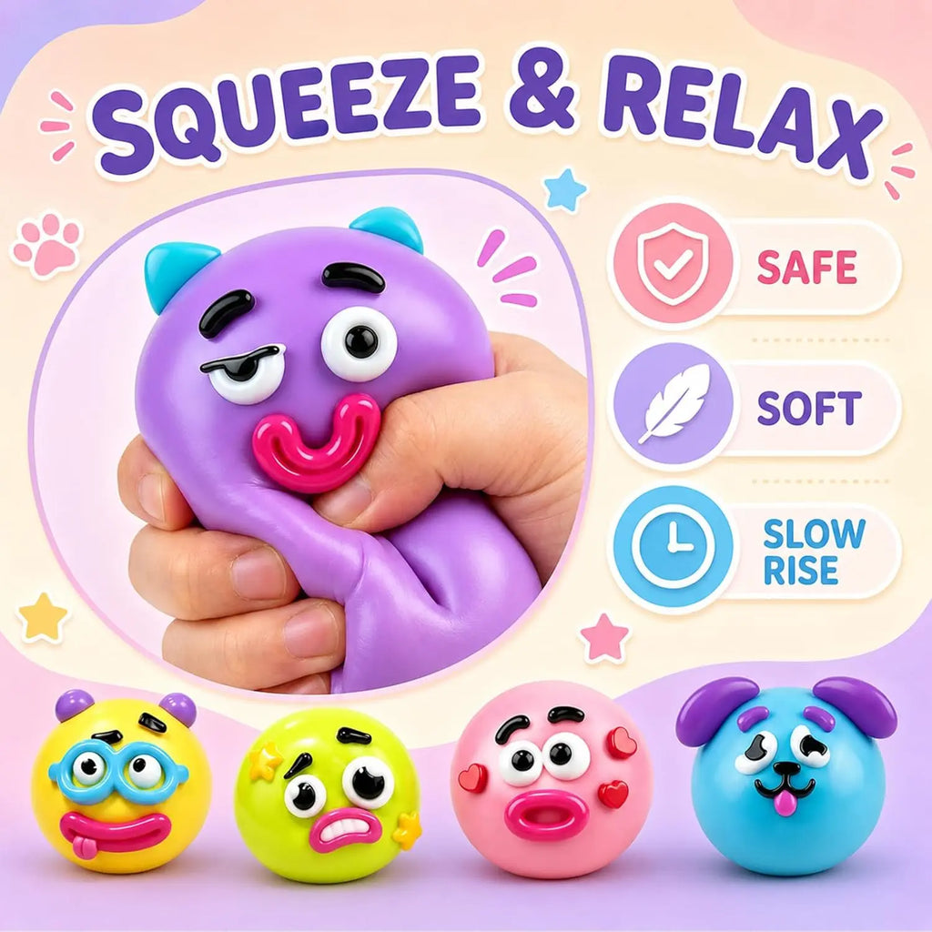 Dog Face Swap Squishy Cute Slow Rise Relaxing Sensory Fidget Relief for Adults Anxiety Relief, Squishies Toys, Relaxation