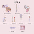Flower Knows Celestial Bloom Set, 9 Items from Knight Unicorn Collection, Full Face Set with Eyeshadow, Lipstick, Blush, Mirror and Makeup Tools