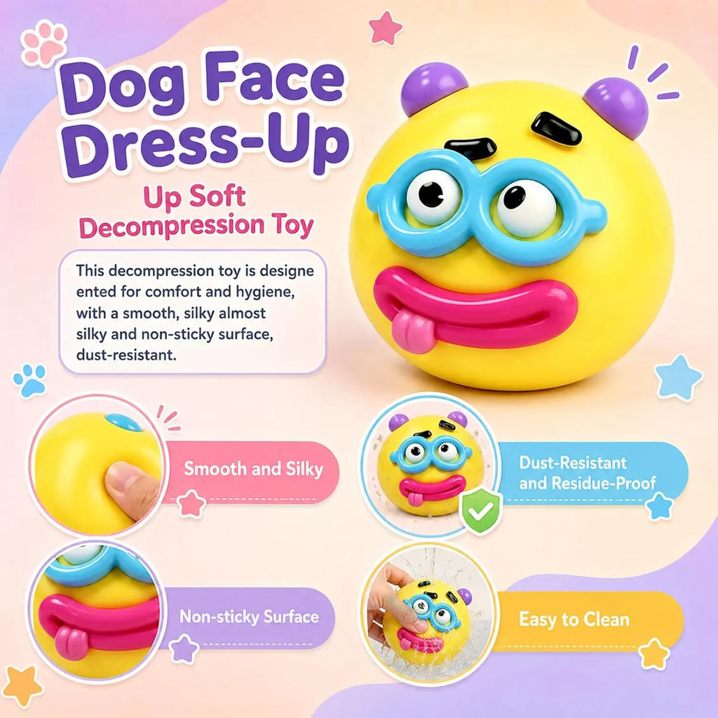 Dog Face Swap Squishy Cute Slow Rise Relaxing Sensory Fidget Relief for Adults Anxiety Relief, Squishies Toys, Relaxation