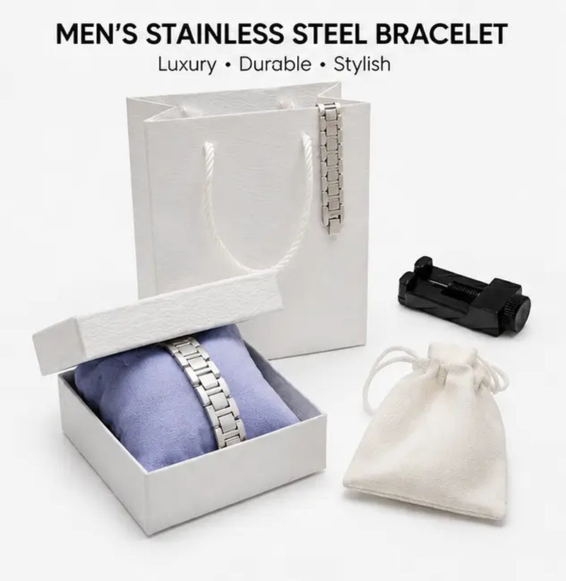 Luxury Crocodile Chain Bracelet for Men - Adjustable Stainless Steel Chain, Waterproof and Rustproof, Comes in a Beautiful Gift Box, a Stylish Accessory, the Ideal Gift for Your Boyfriend or Husband Set Teen Trendy.