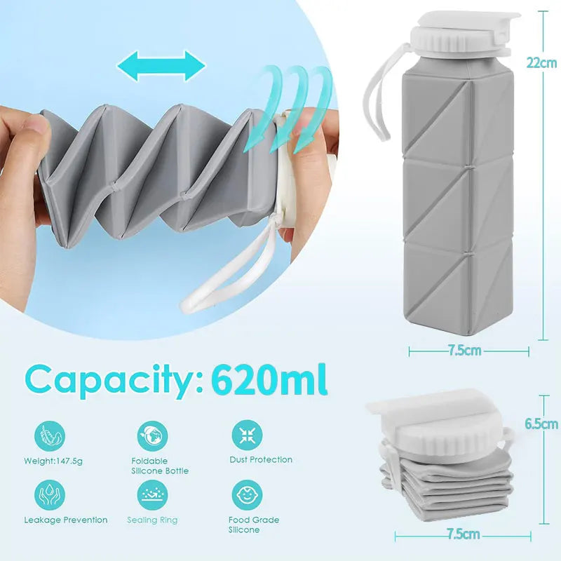 Gourde pliable en silicone - vue 3