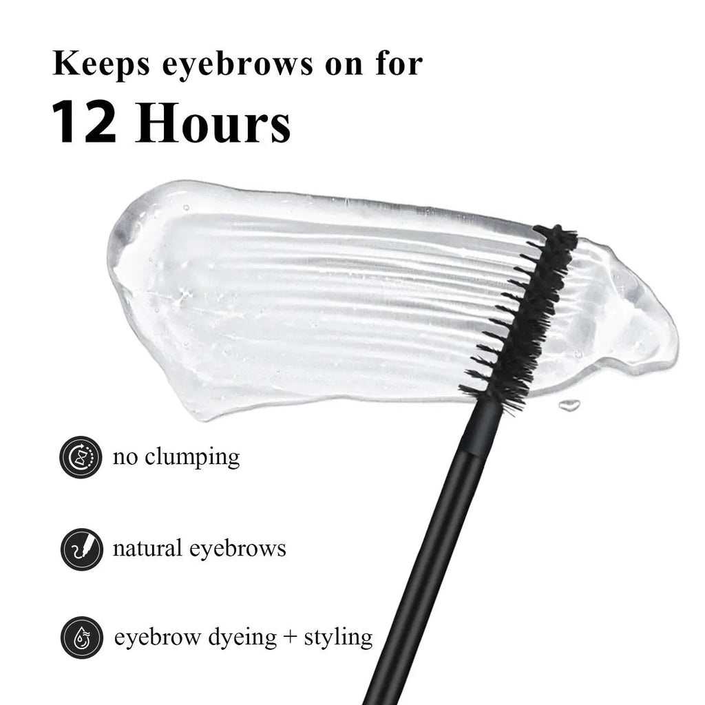 LUXAZA Dual-End Waterproof Brow Pen and Setting Gel, Long-Lasting Micro-Fork Tip Pencil for Natural 3D Eyebrows, Smudge-Proof Cosmetic